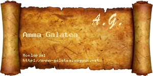 Amma Galatea névjegykártya